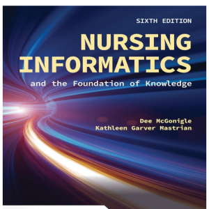 TEST BANK FOR NURSING INFORMATICS AND THE FOUNDATION OF KNOWLEDGE 6TH EDITION MCGONIGLE AND MASTRICAN