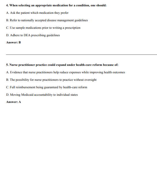 Test Bank for Pharmacotherapeutic for Advanced Practice: A Practical Approach 5th Edition Arcangelo, Peterson, Wilbur, and Kang - Image 2