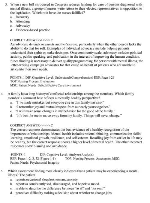 Test bank for Varcarolis' Foundations of Psychiatric-Mental Health Nursing a Clinical Approach 9th Edition by Margaret Jordan Halter - Image 3
