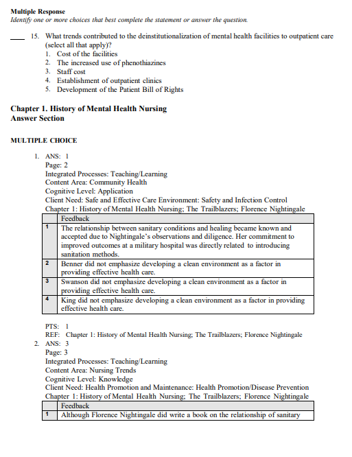 Test Bank for Mental Health Nursing 6th Edition by Linda M. Gorman, Robynn Anwar - Image 3