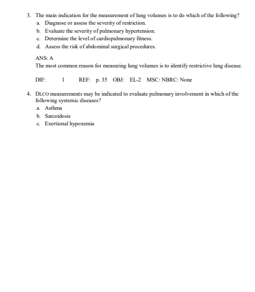 Test Bank for Ruppel’s Manual of Pulmonary Function Testing 12th Edition by Mottram - Image 4
